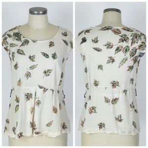 Anthropologie Odille peplum top